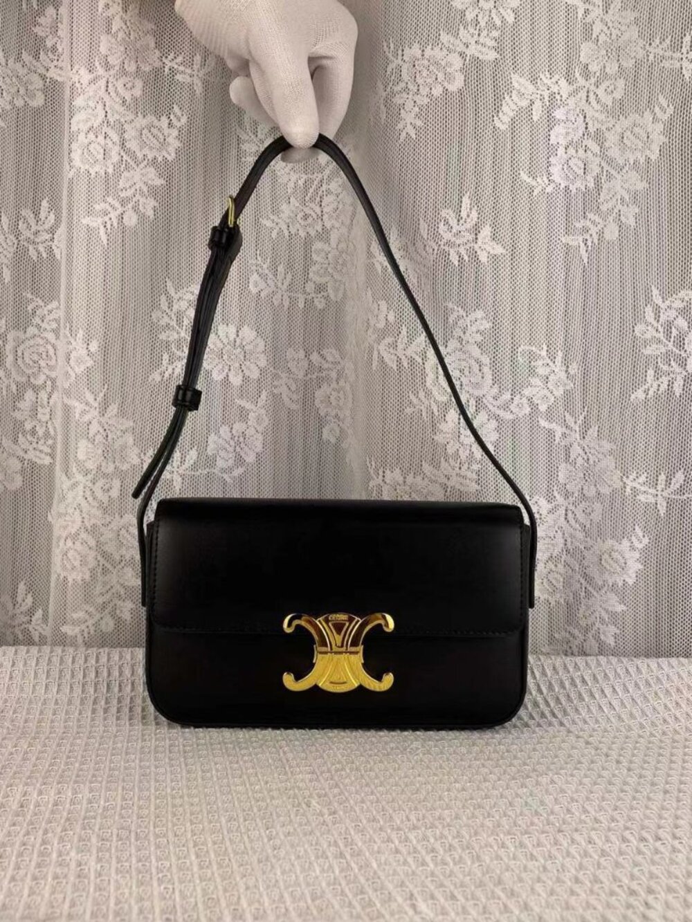 Celine Black Triomphe Bag